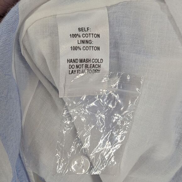Lulu's Transatlantic Voyage Light Blue and Ivory Striped Midi Dress Medium NWT - Picture 16 of 16